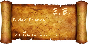 Buder Bianka névjegykártya